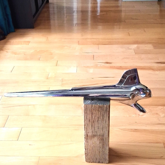 1951 Pontiac Hood Ornament Original "Mohawk Indian Chief Head" - Picture 2 of 4